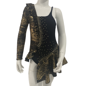 Maillot negre semifaldilla amb pedres